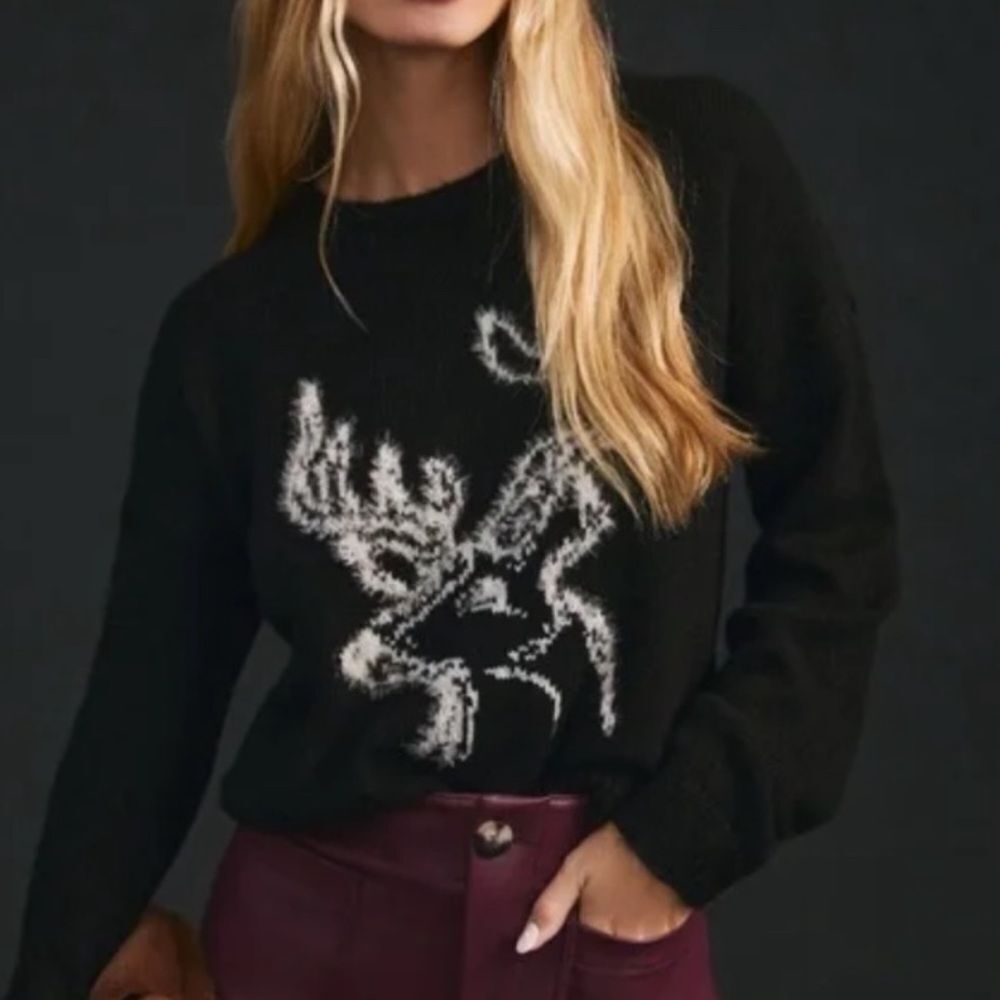 By Anthropologie Deer Sweater size large